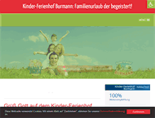 Tablet Screenshot of kinder-ferienhof.com